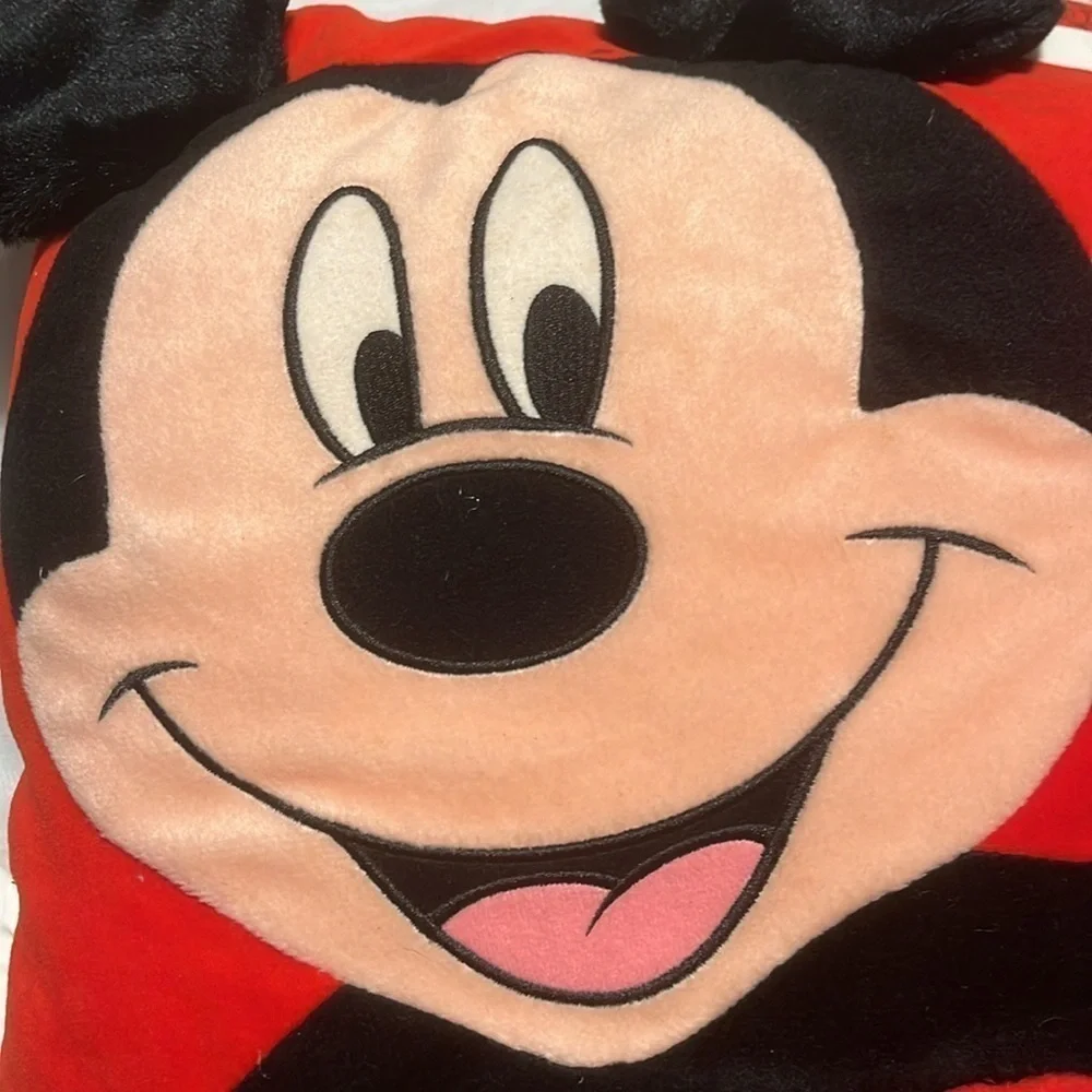 Disney Mickey Mouse Throw Pillow Red Vintage 1990's Deadstock
